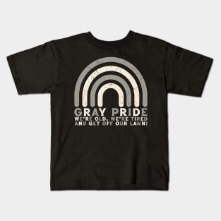 Gray Pride -- Retro Funny LGBT Design Kids T-Shirt